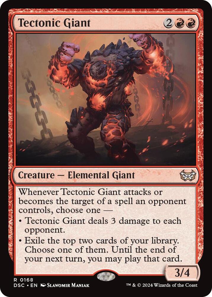 Tectonic Giant 168 card from Commander: Duskmourn: House of Horror