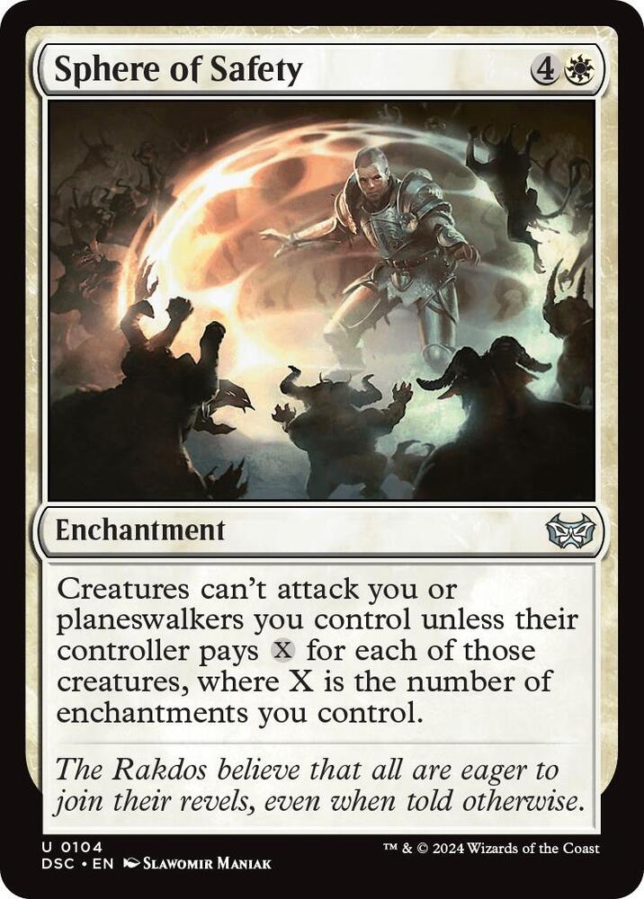 Sphere of Safety 104 card from Commander: Duskmourn: House of Horror