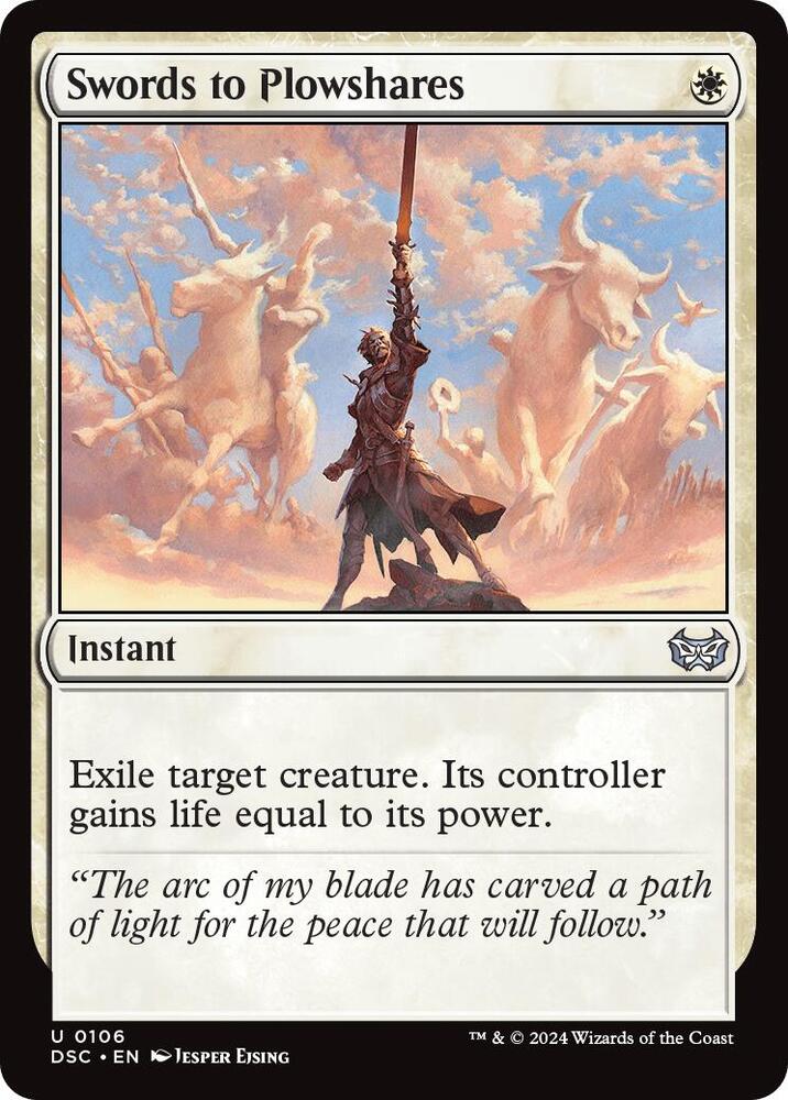 Swords to Plowshares 106 card from Commander: Duskmourn: House of Horror
