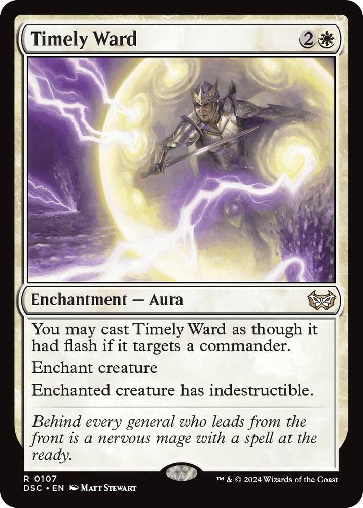 Timely Ward 107 card from Commander: Duskmourn: House of Horror