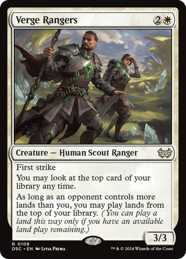 Verge Rangers 108 card from Commander: Duskmourn: House of Horror