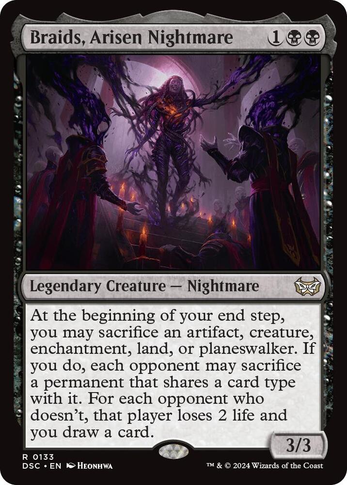 Braids, Arisen Nightmare 133 card from Commander: Duskmourn: House of Horror