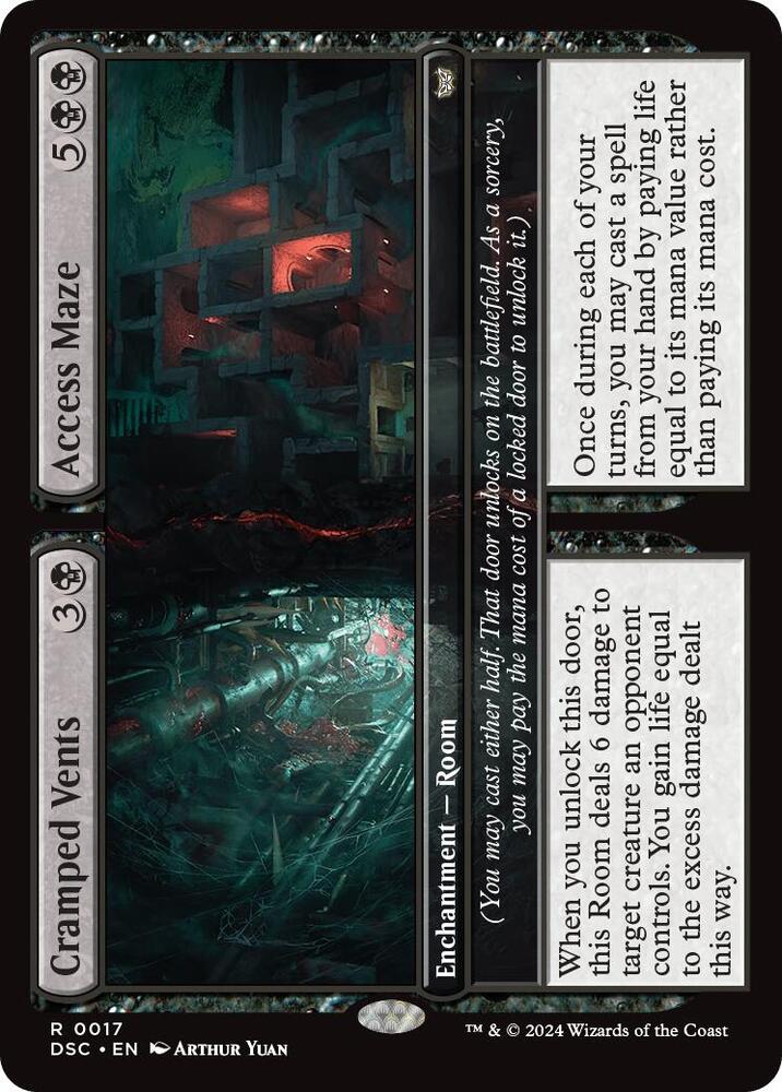Cramped Vents // Access Maze 17 card from Commander: Duskmourn: House of Horror