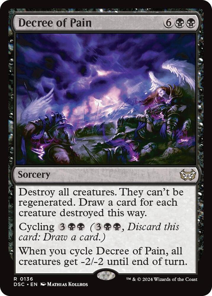 Decree of Pain 136 card from Commander: Duskmourn: House of Horror