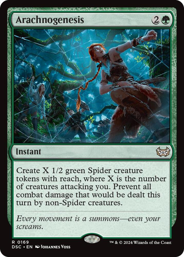 Arachnogenesis 169 card from Commander: Duskmourn: House of Horror