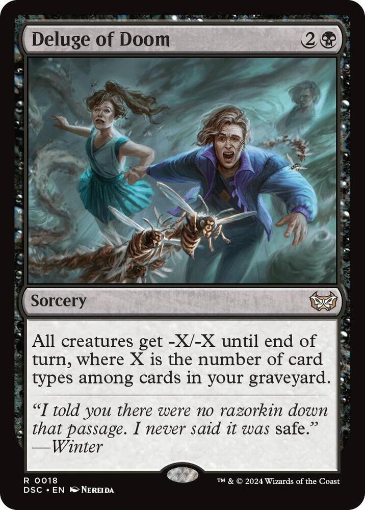 Deluge of Doom 18 card from Commander: Duskmourn: House of Horror