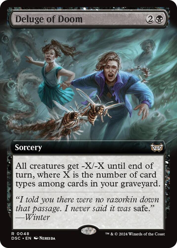 Deluge of Doom (Extended Art) 48 card from Commander: Duskmourn: House of Horror