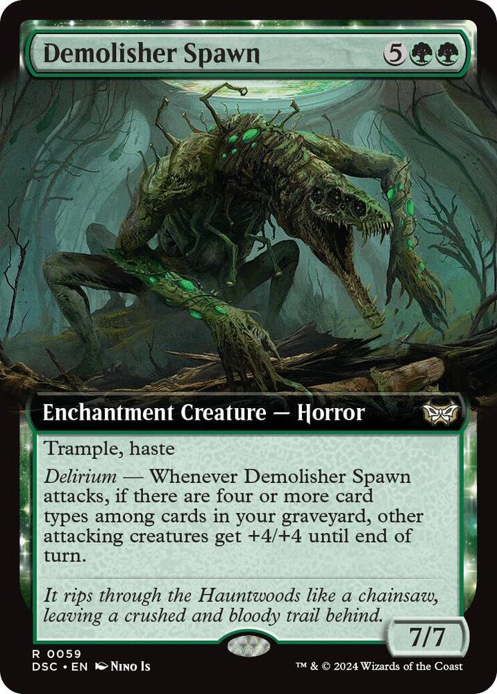 Demolisher Spawn (Extended Art) 59 card from Commander: Duskmourn: House of Horror