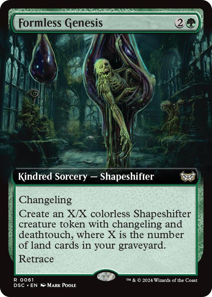 Formless Genesis (Extended Art) 61 card from Commander: Duskmourn: House of Horror