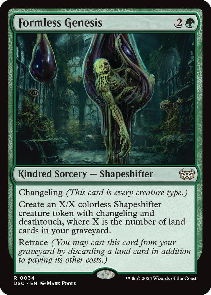 Formless Genesis 34 card from Commander: Duskmourn: House of Horror