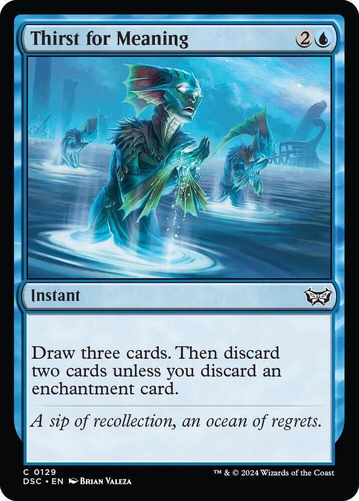 Thirst for Meaning 129 card from Commander: Duskmourn: House of Horror