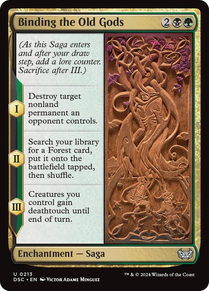 Binding the Old Gods 213 card from Commander: Duskmourn: House of Horror