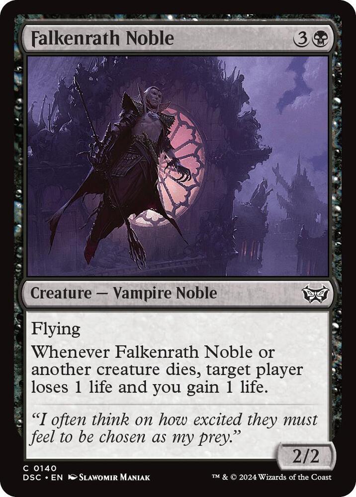 Falkenrath Noble 140 card from Commander: Duskmourn: House of Horror