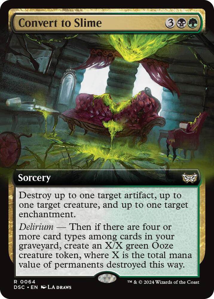 Convert to Slime (Extended Art) 64 card from Commander: Duskmourn: House of Horror