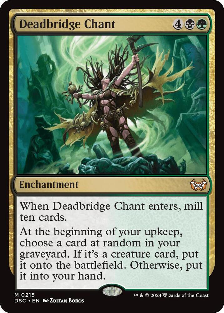 Deadbridge Chant 215 card from Commander: Duskmourn: House of Horror