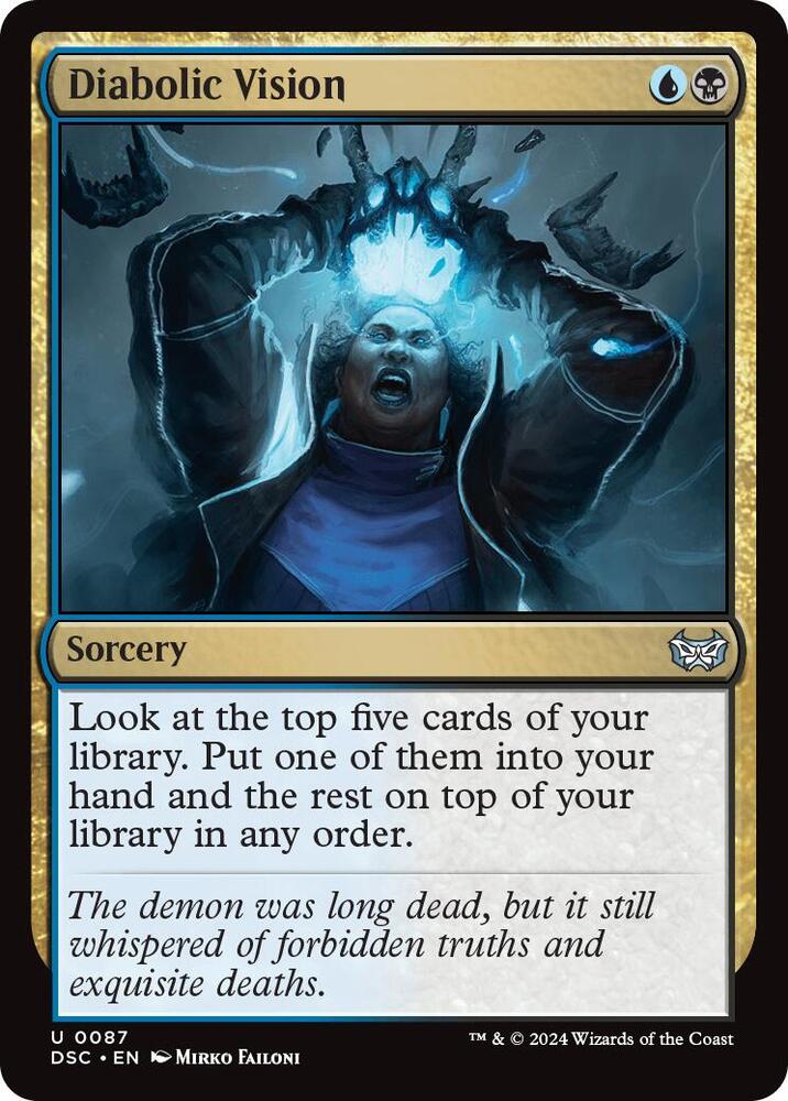Diabolic Vision 87 card from Commander: Duskmourn: House of Horror