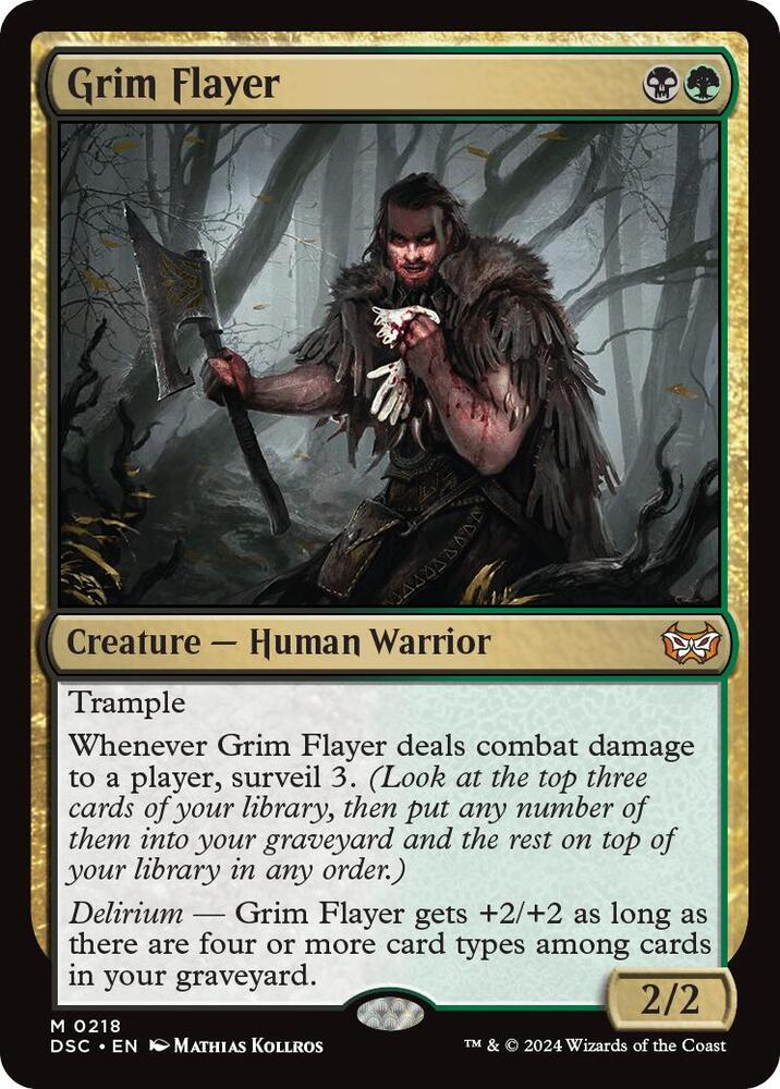 Grim Flayer 218 card from Commander: Duskmourn: House of Horror