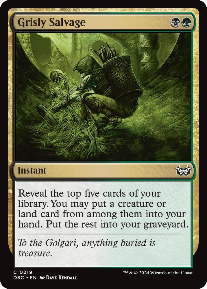 Grisly Salvage 219 card from Commander: Duskmourn: House of Horror