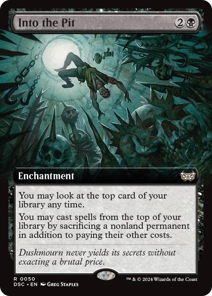 Into the Pit (Extended Art) 50 card from Commander: Duskmourn: House of Horror
