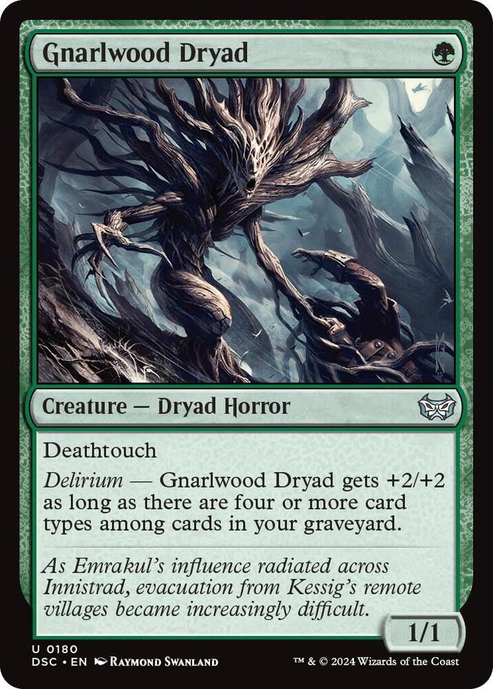 Gnarlwood Dryad 180 card from Commander: Duskmourn: House of Horror