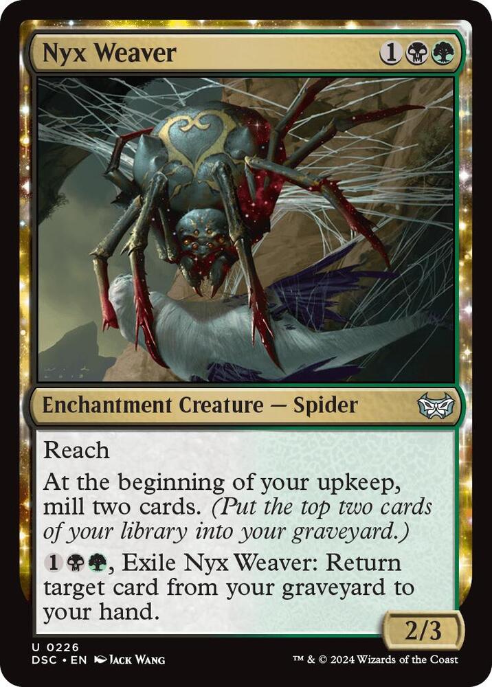 Nyx Weaver 226 card from Commander: Duskmourn: House of Horror