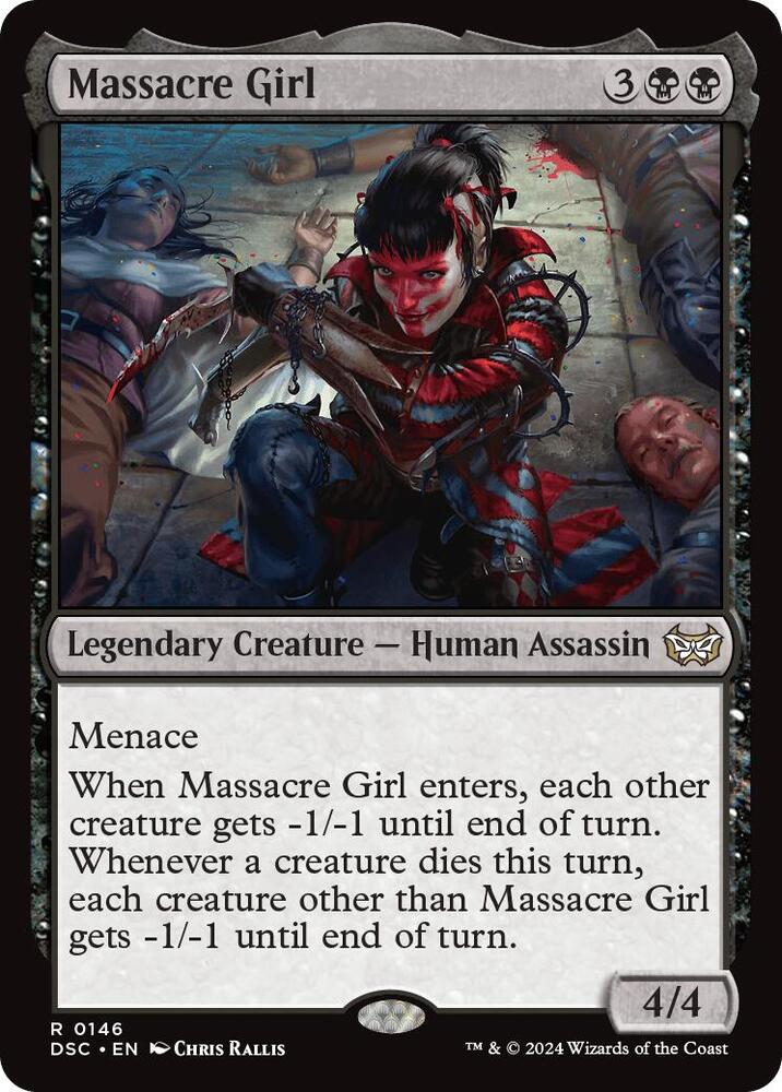 Massacre Girl 146 card from Commander: Duskmourn: House of Horror