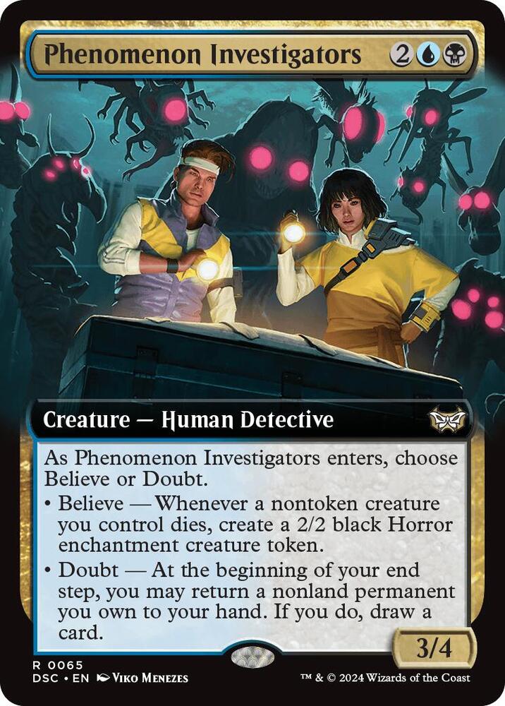 Phenomenon Investigators (Extended Art) 65 card from Commander: Duskmourn: House of Horror