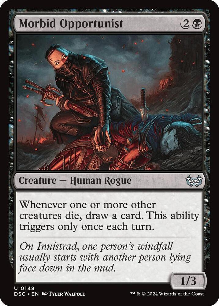 Morbid Opportunist 148 card from Commander: Duskmourn: House of Horror