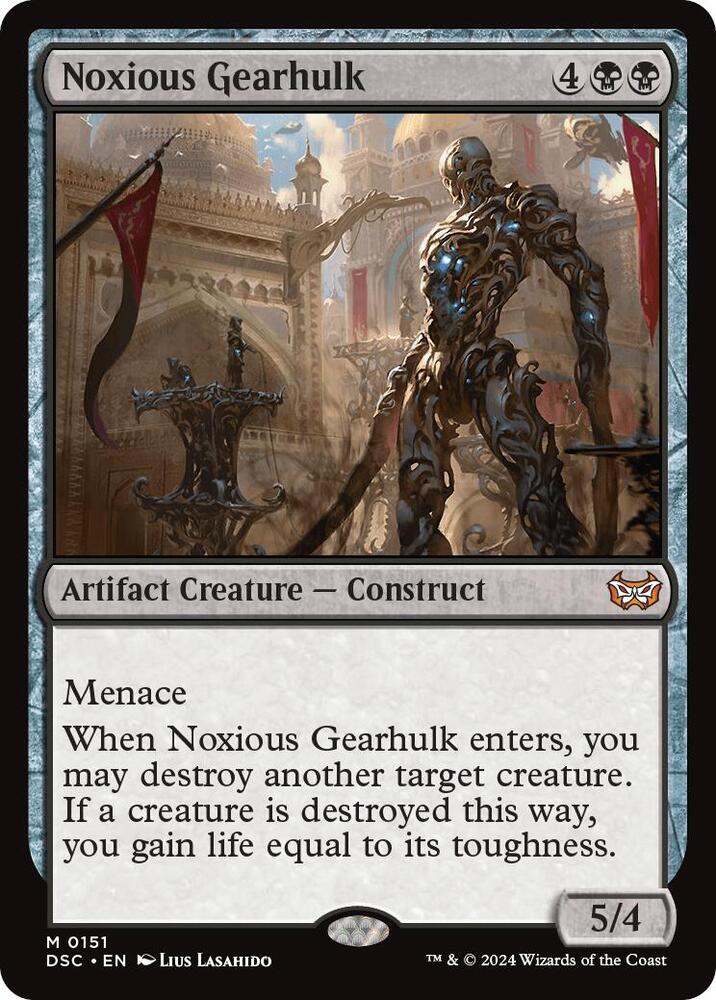 Noxious Gearhulk 151 card from Commander: Duskmourn: House of Horror