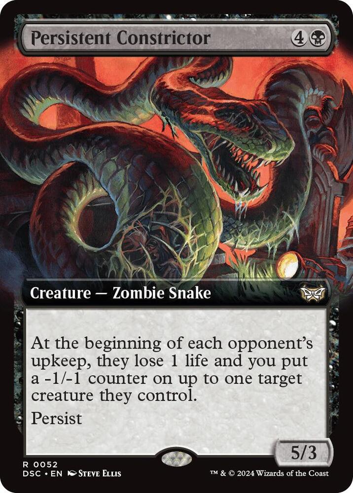 Persistent Constrictor (Extended Art) 52 card from Commander: Duskmourn: House of Horror