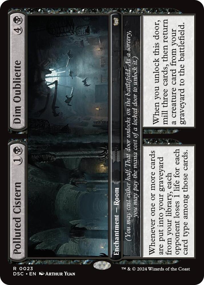 Polluted Cistern // Dim Oubliette 23 card from Commander: Duskmourn: House of Horror