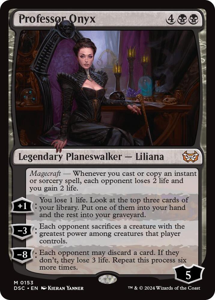 Professor Onyx 153 card from Commander: Duskmourn: House of Horror