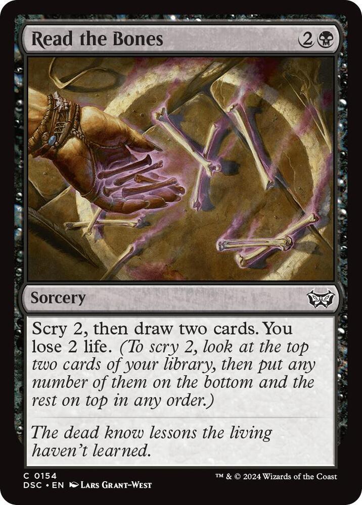 Read the Bones 154 card from Commander: Duskmourn: House of Horror