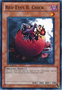 Red-Eyes B. Chick SDDC-EN007 card from Structure Deck: Dragons Collide