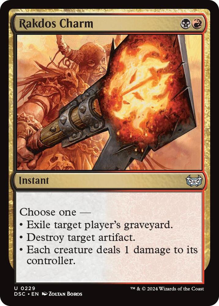 Rakdos Charm 229 card from Commander: Duskmourn: House of Horror