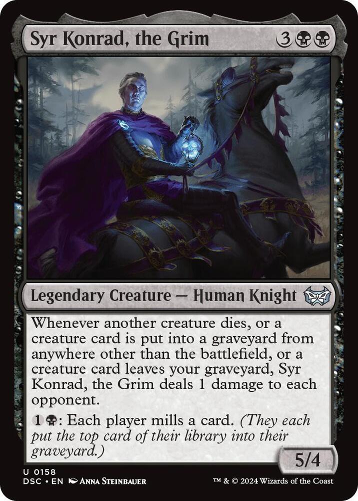 Syr Konrad, the Grim 158 card from Commander: Duskmourn: House of Horror