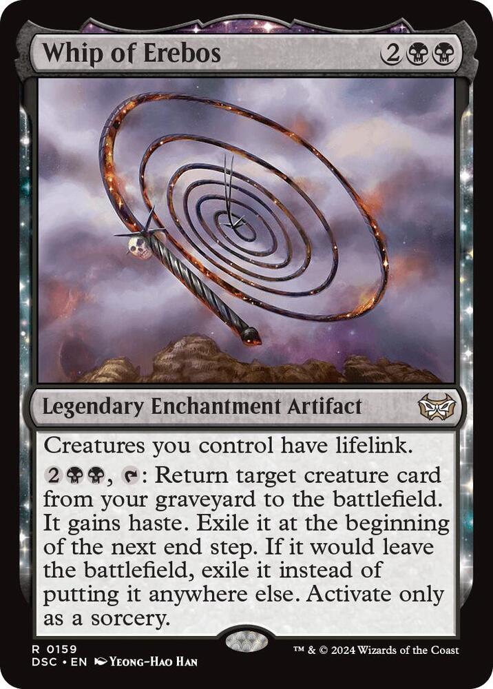 Whip of Erebos 159 card from Commander: Duskmourn: House of Horror