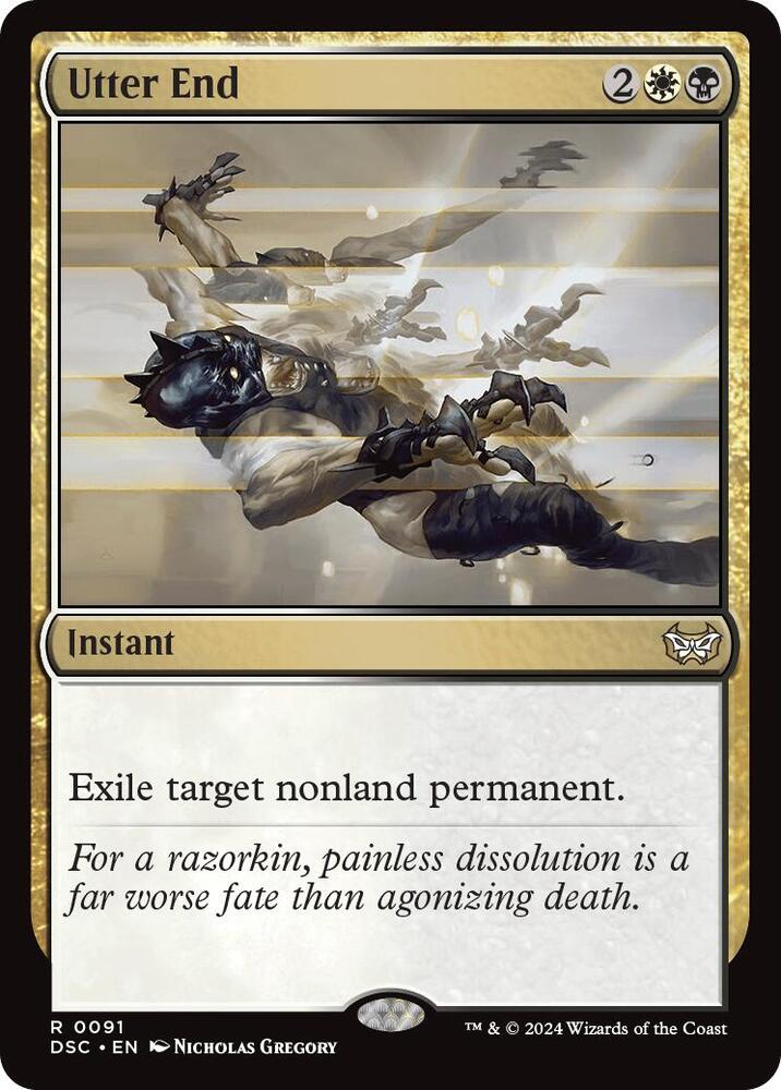 Utter End 91 card from Commander: Duskmourn: House of Horror