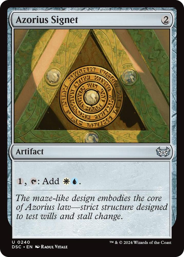 Azorius Signet 240 card from Commander: Duskmourn: House of Horror
