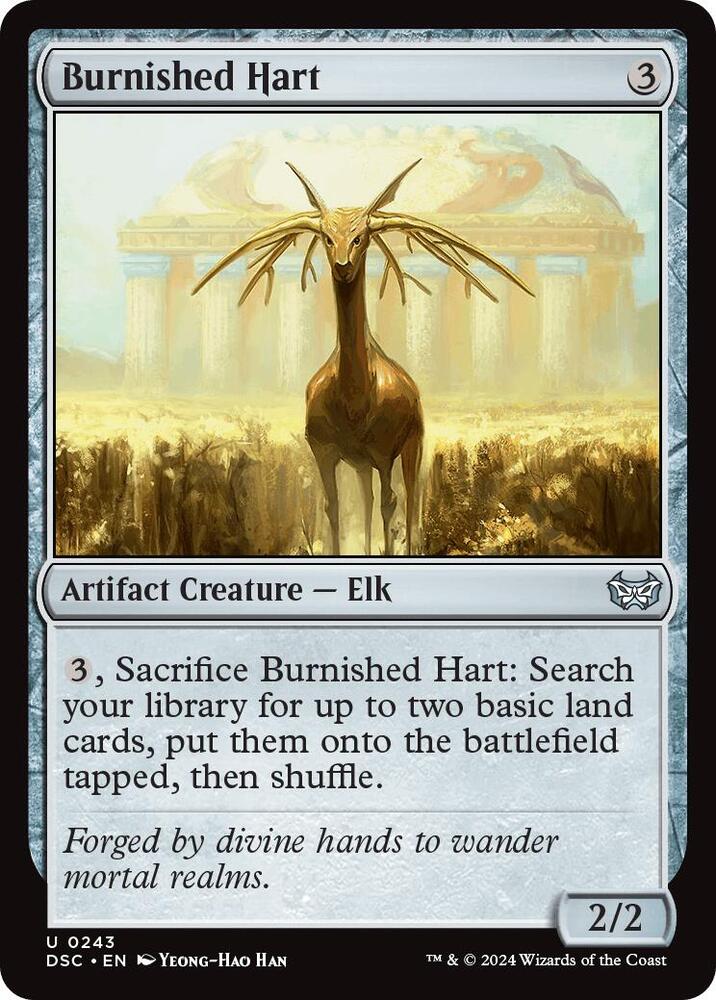 Burnished Hart 243 card from Commander: Duskmourn: House of Horror