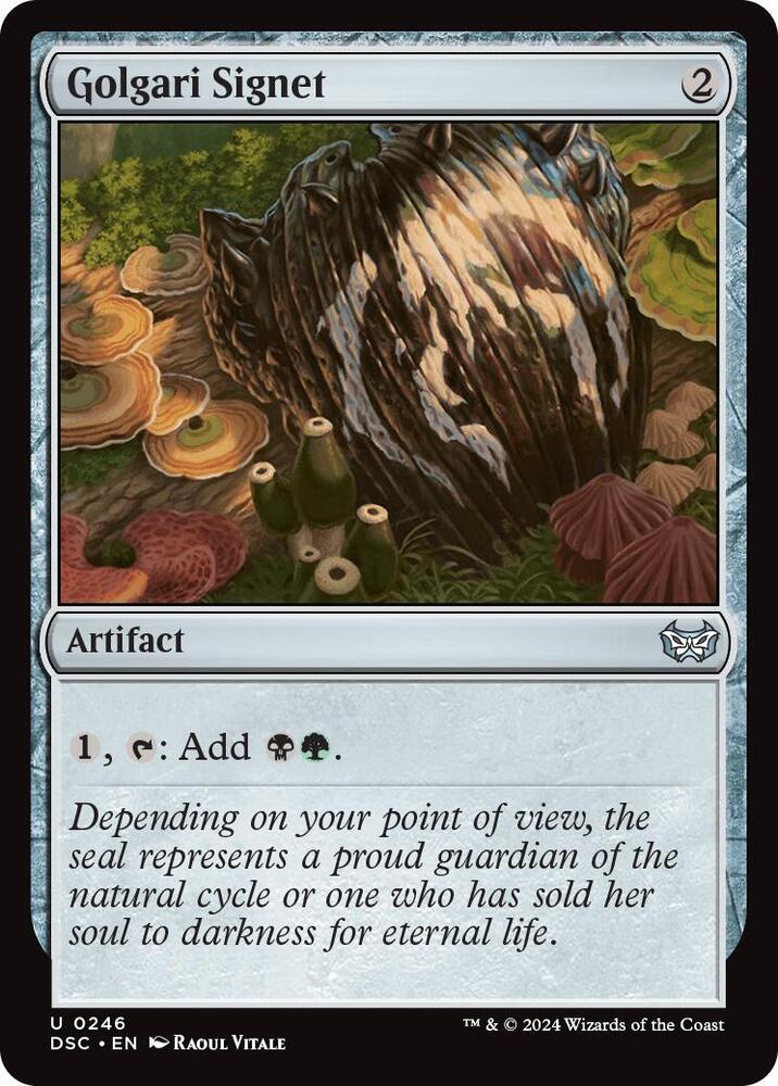 Golgari Signet 246 card from Commander: Duskmourn: House of Horror