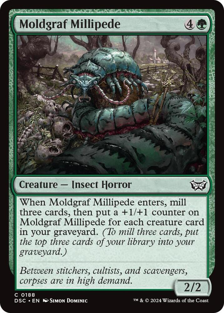 Moldgraf Millipede 188 card from Commander: Duskmourn: House of Horror
