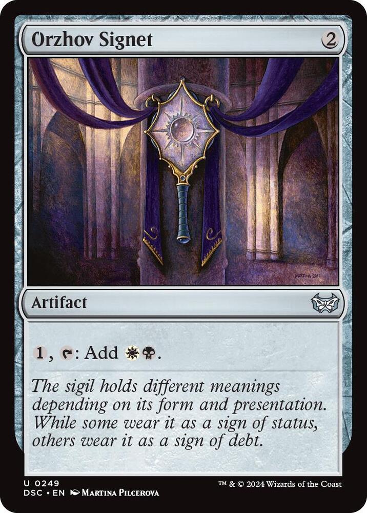 Orzhov Signet 249 card from Commander: Duskmourn: House of Horror