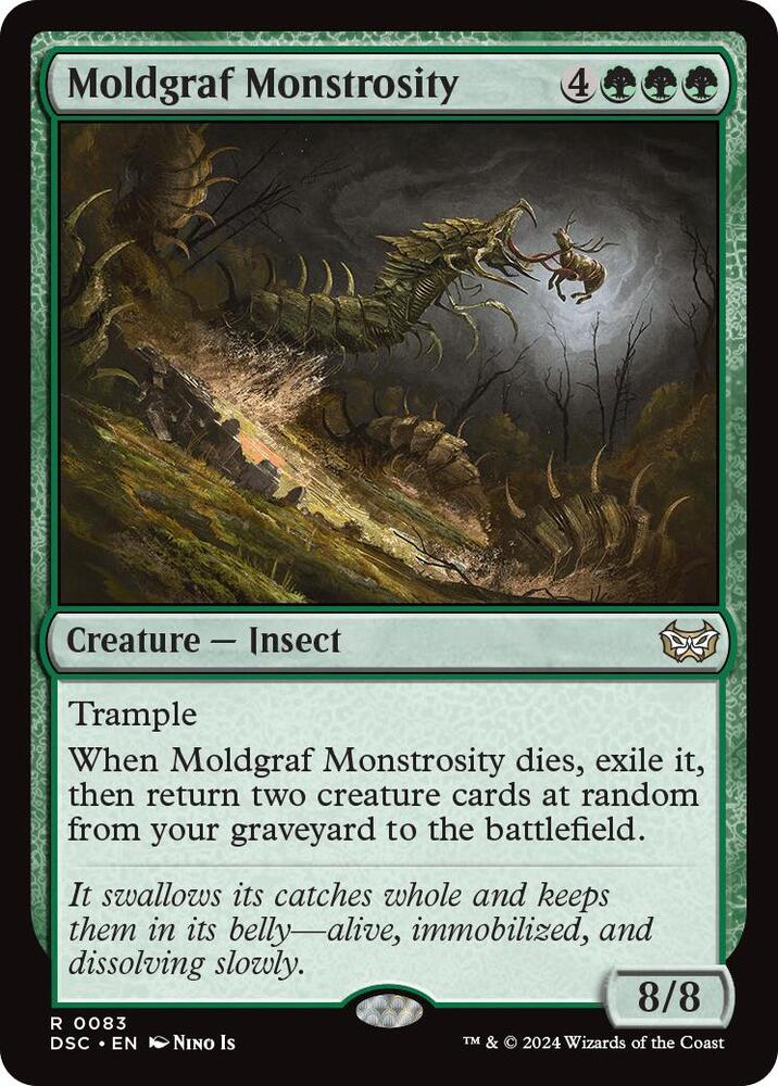 Moldgraf Monstrosity 83 card from Commander: Duskmourn: House of Horror