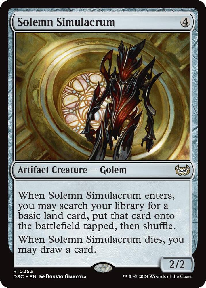 Solemn Simulacrum 253 card from Commander: Duskmourn: House of Horror