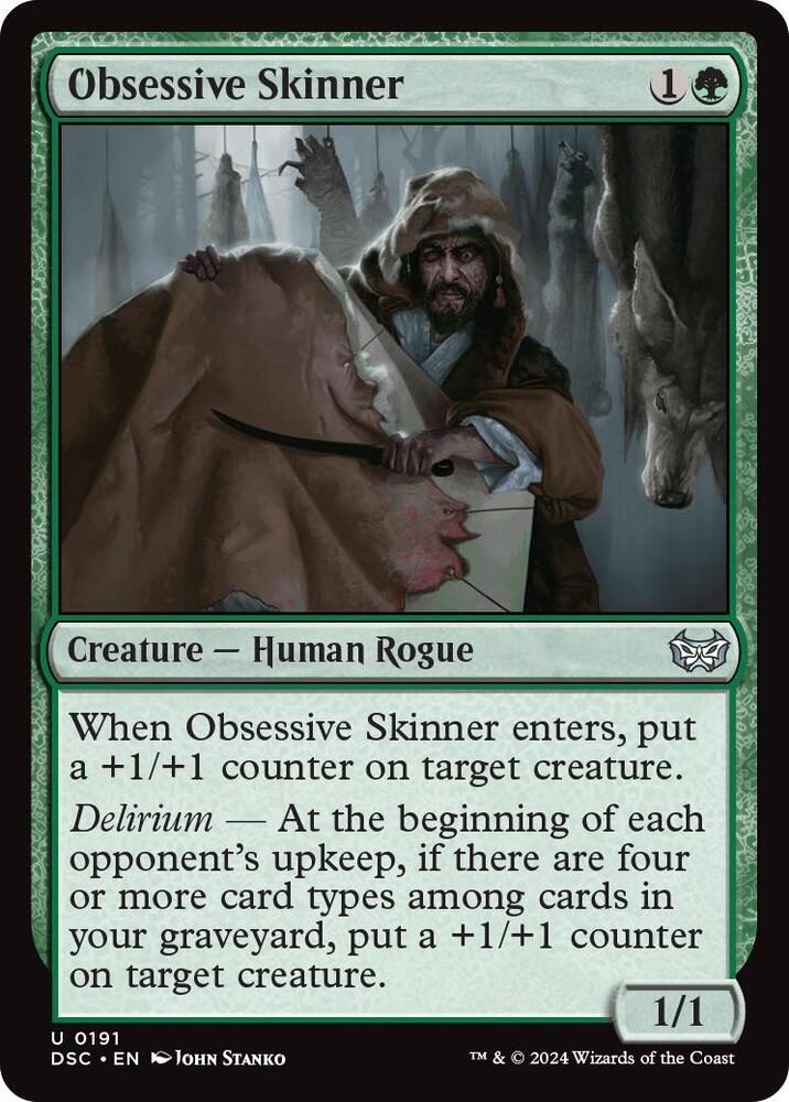 Obsessive Skinner 191 card from Commander: Duskmourn: House of Horror