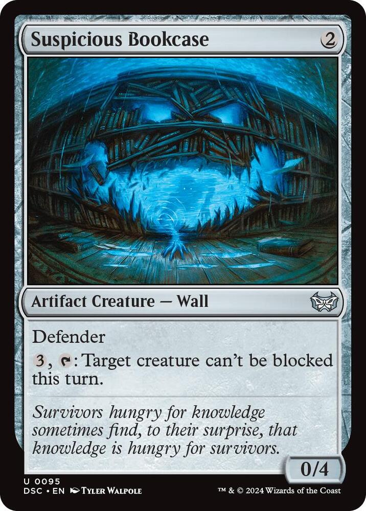 Suspicious Bookcase 95 card from Commander: Duskmourn: House of Horror