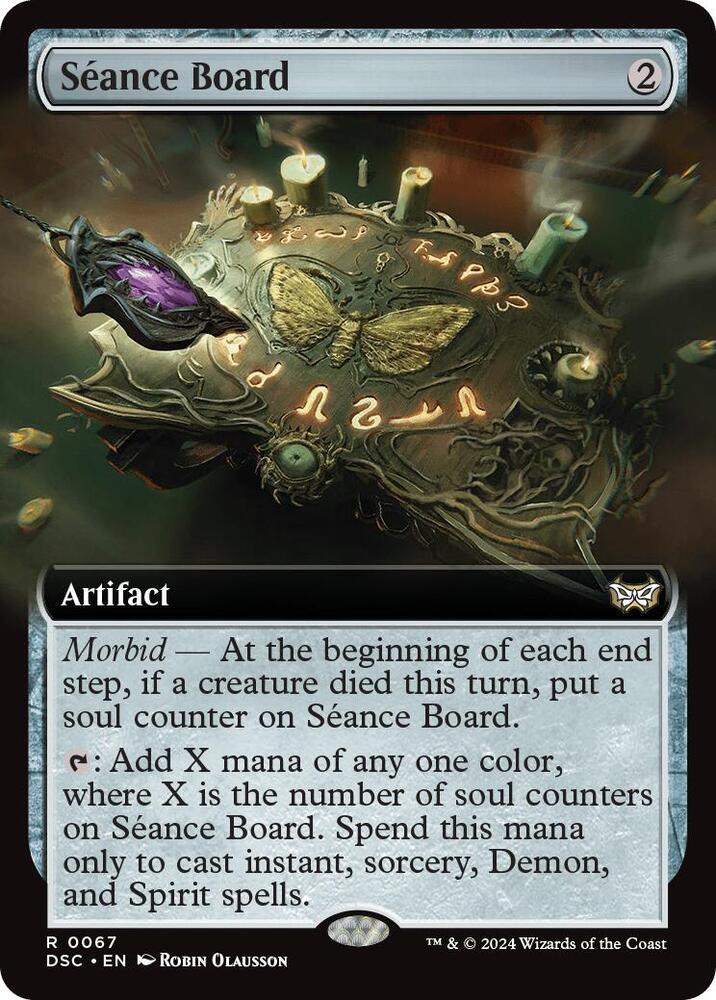 Seance Board (Extended Art) 67 card from Commander: Duskmourn: House of Horror