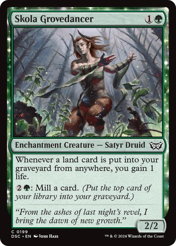 Skola Grovedancer 199 card from Commander: Duskmourn: House of Horror