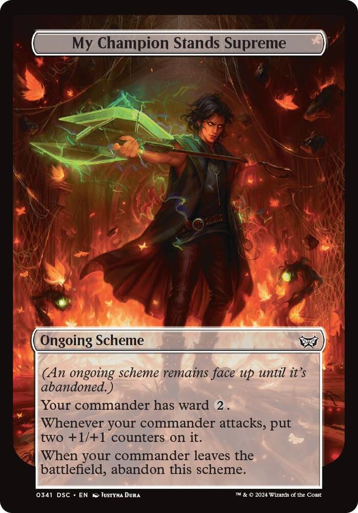 My Champion Stands Supreme (Full Art) 341 card from Archenemy: Duskmourn